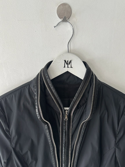 JOHN RICHMOND - early 2000s NYLON JACKET WITH TRIPLE ZIP AT COLLAR