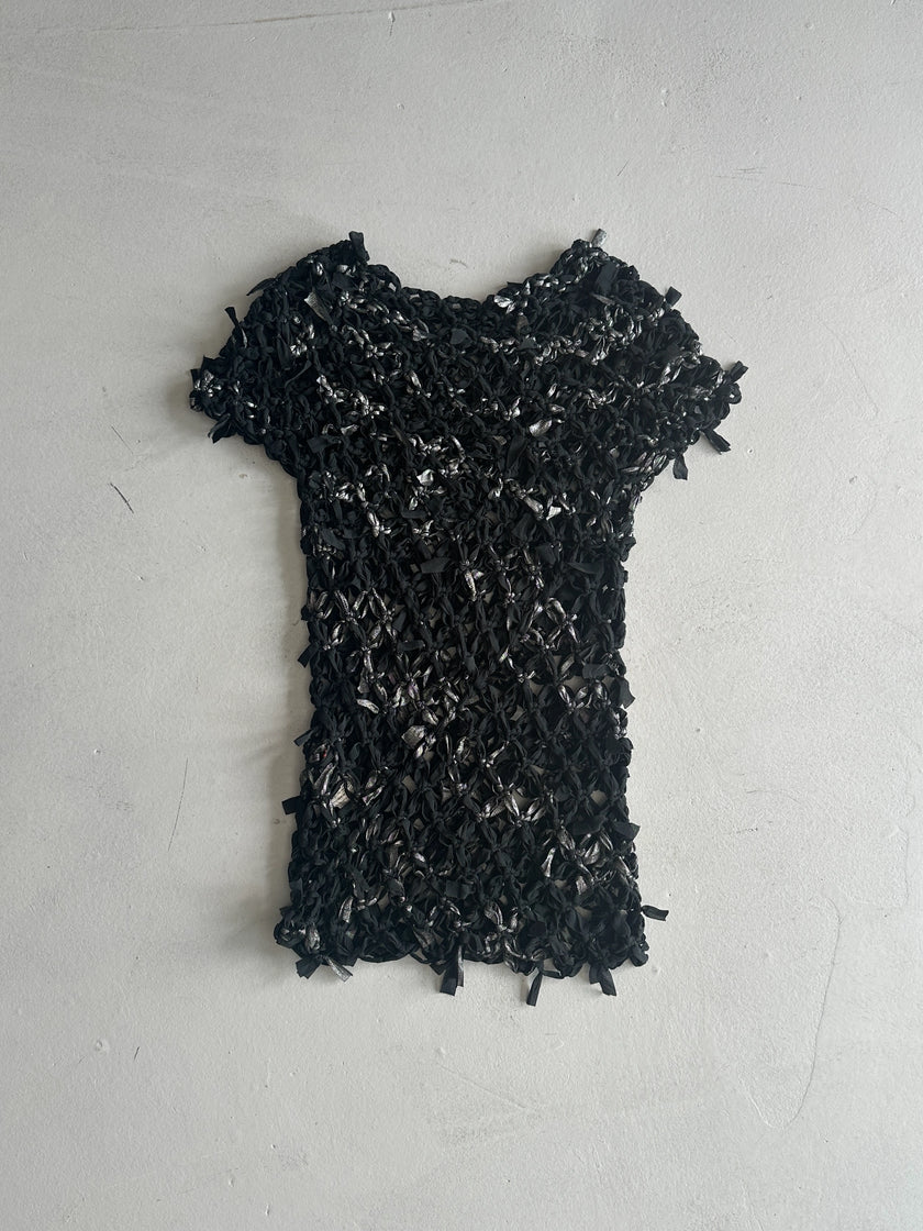 HIROKO KOSHINO - 1990s KNOTTED NET TOP