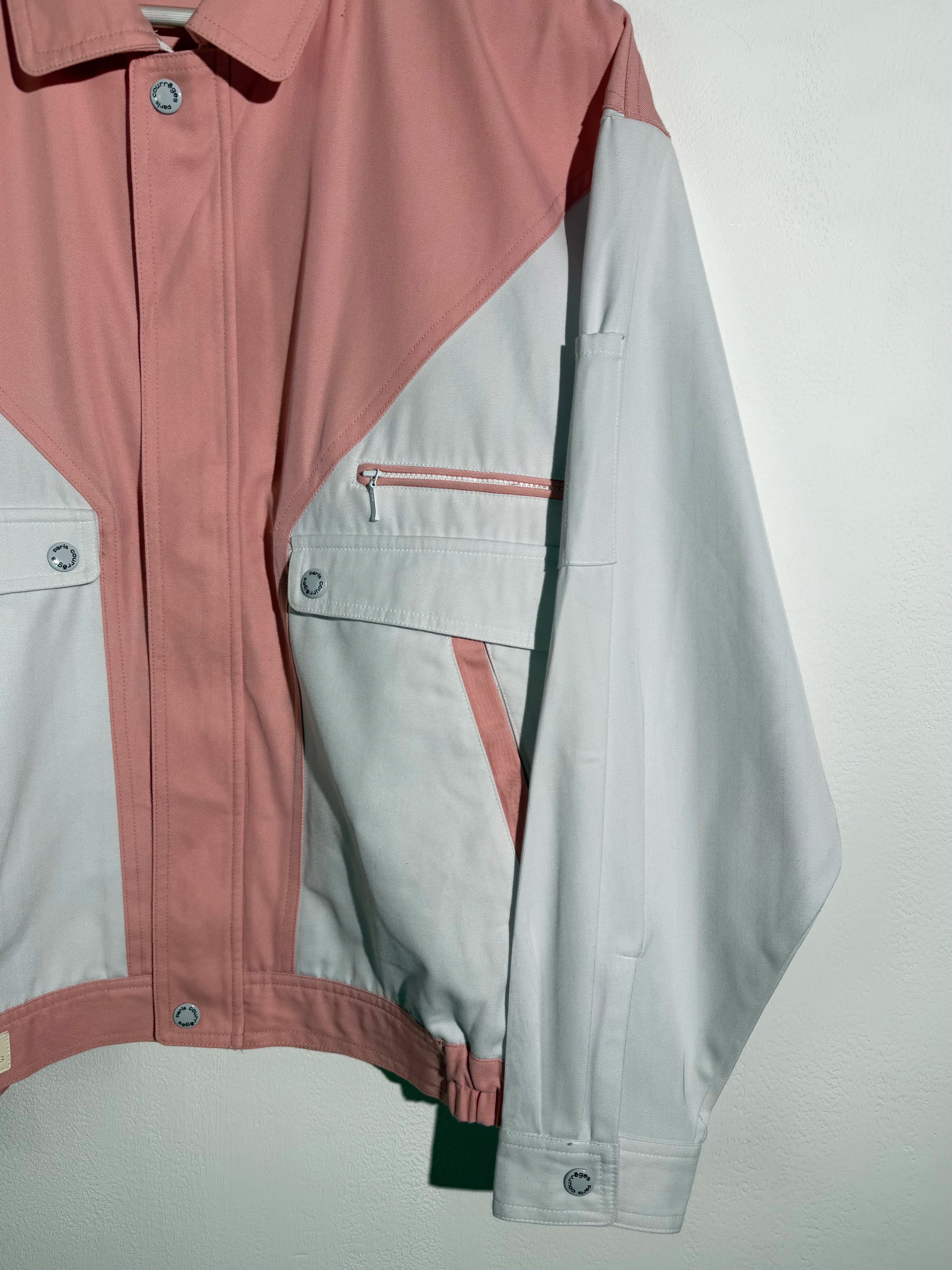 COURRÈGES - 1980s COLOUR BLOCK BOMBER JACKET