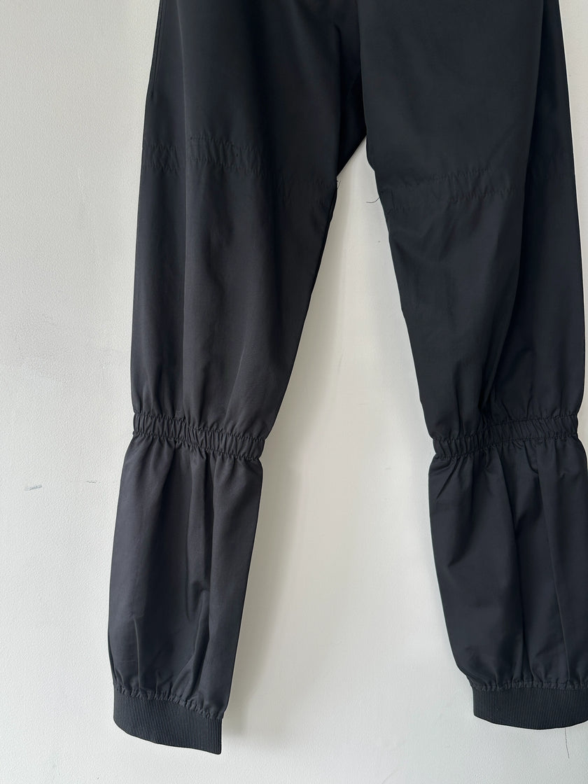 DSQUARED2 - late 1990s COATED TROUSERS WITH GATHERED DETAILS