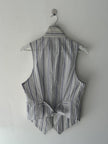 YOHJI YAMAMOTO -  late 2010s STRIPED VEST WITH TWO WAY FRONT ZIP