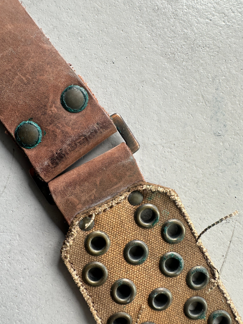 DIESEL - early 2000s LEATHER AND CANVAS BELT