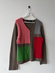 COMME DES GARÇONS - F/W 2000 COLOUR BLOCK ZIPPED KNIT CARDIGAN