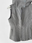 ITALIAN LABEL 2010s ZIPPED HOODED GILET JACKET