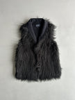 ARMANI JEANS - 2000s FAUX FUR OPEN GILET