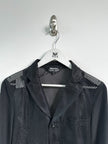 COMME DES GARÇONS - S/S 2025 PERFORATED MESH JACKET WITH CONSTRASTING SLEEVE