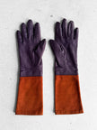 GALLIANO by JOHN GALLIANO - circa 2008 TWO TONE LEATHER AND SUEDE GLOVES