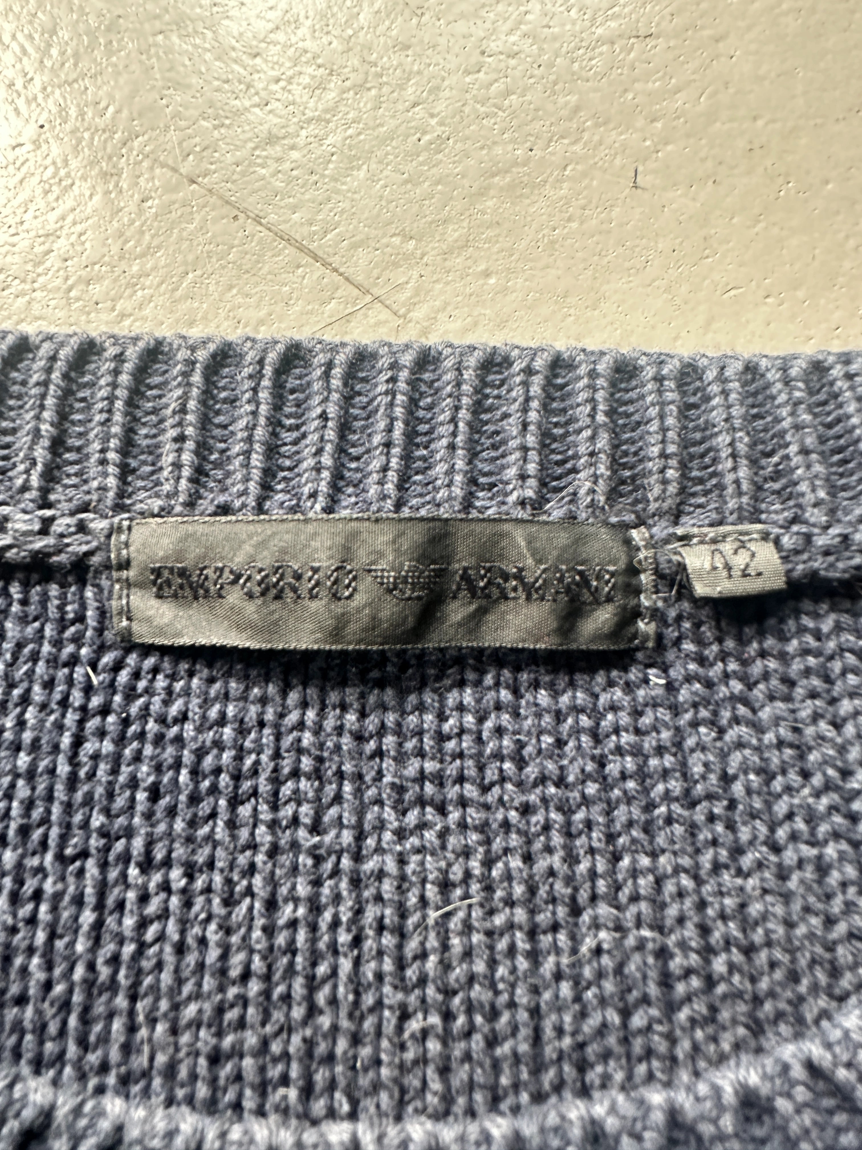EMPORIO ARMANI - 1990s RAISED KNOT FRONT KNIT JUMPER