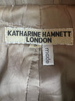 KATHARINE HAMNETT - 1980s VELVET COLLAR LONG COAT