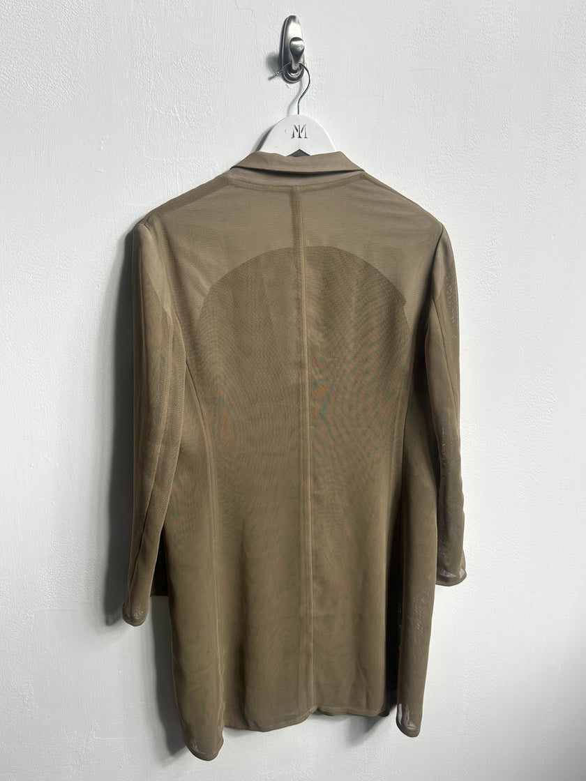 ISSEY MIYAKE - early 2000s DOUBLE LAYER MESH LONG BLAZER