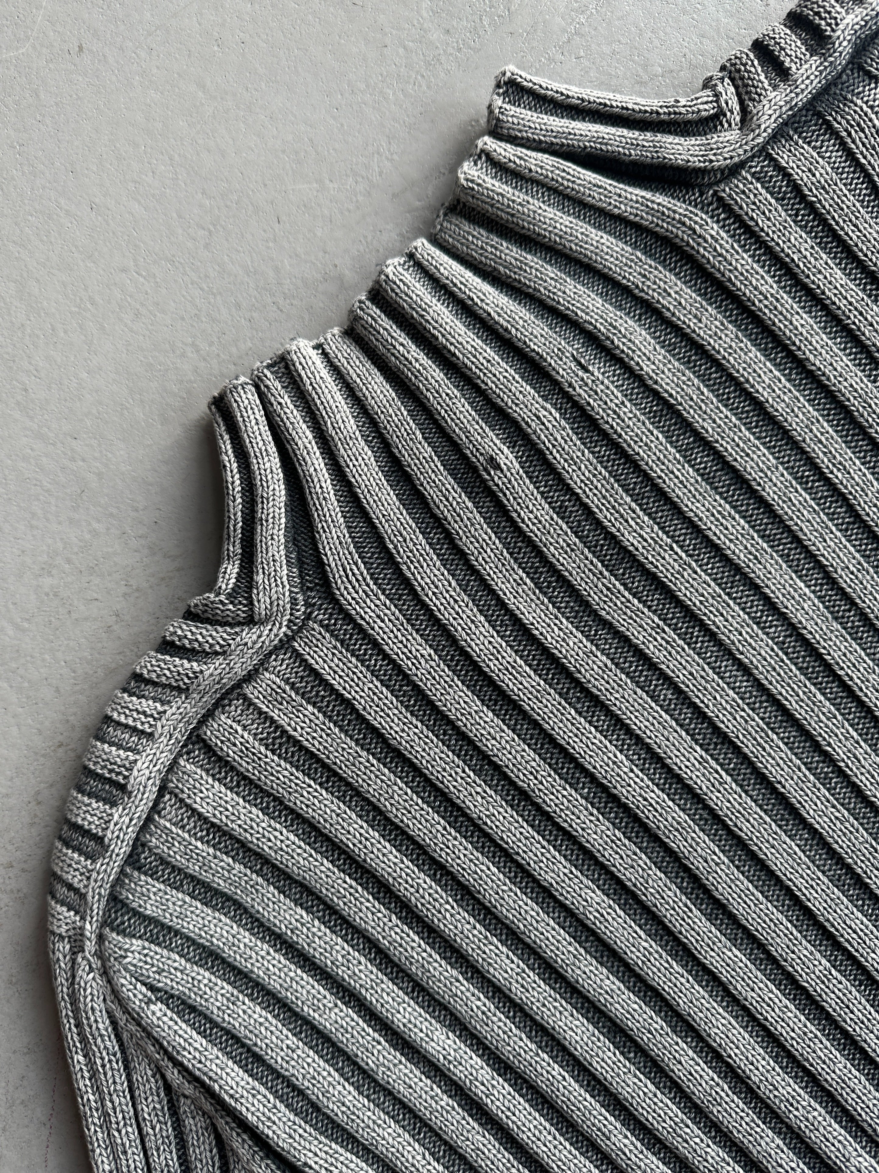 DANIELE ALESSANDRINI - 1990s MOCK NECK RIBBED JUMPER