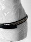 ITALIAN LABEL 2000s LEATHER BELT WITH PYRAMID STUDS