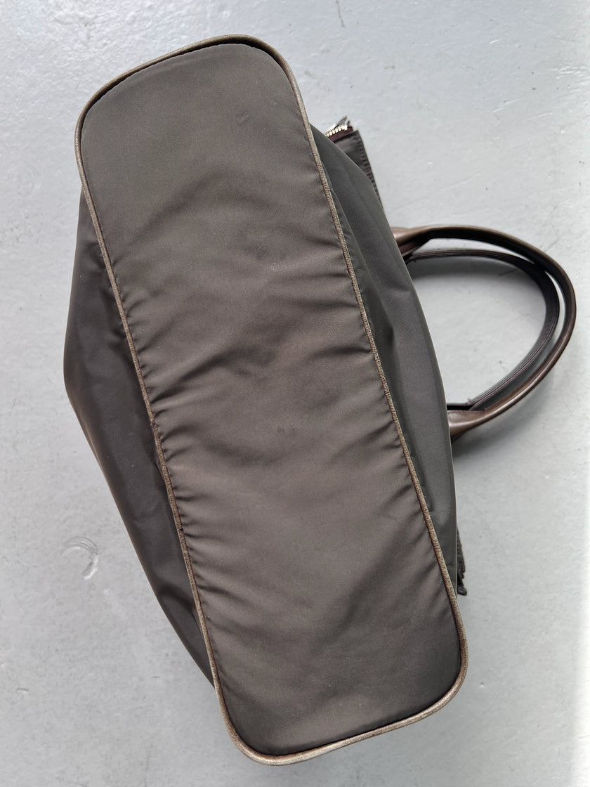 YOHJI YAMAMOTO Y'SACCS - 1990s 2 IN 1 LEATHER AND NYLON BAG