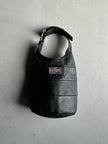 ARMANI JEANS - 2000s PERFORATED LEATHER BUCKET BAG