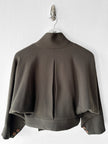 ISSEY MIYAKE - F/W 1989 CROP FIT SCULPTURAL JACKET WITH DRAPED COLLAR