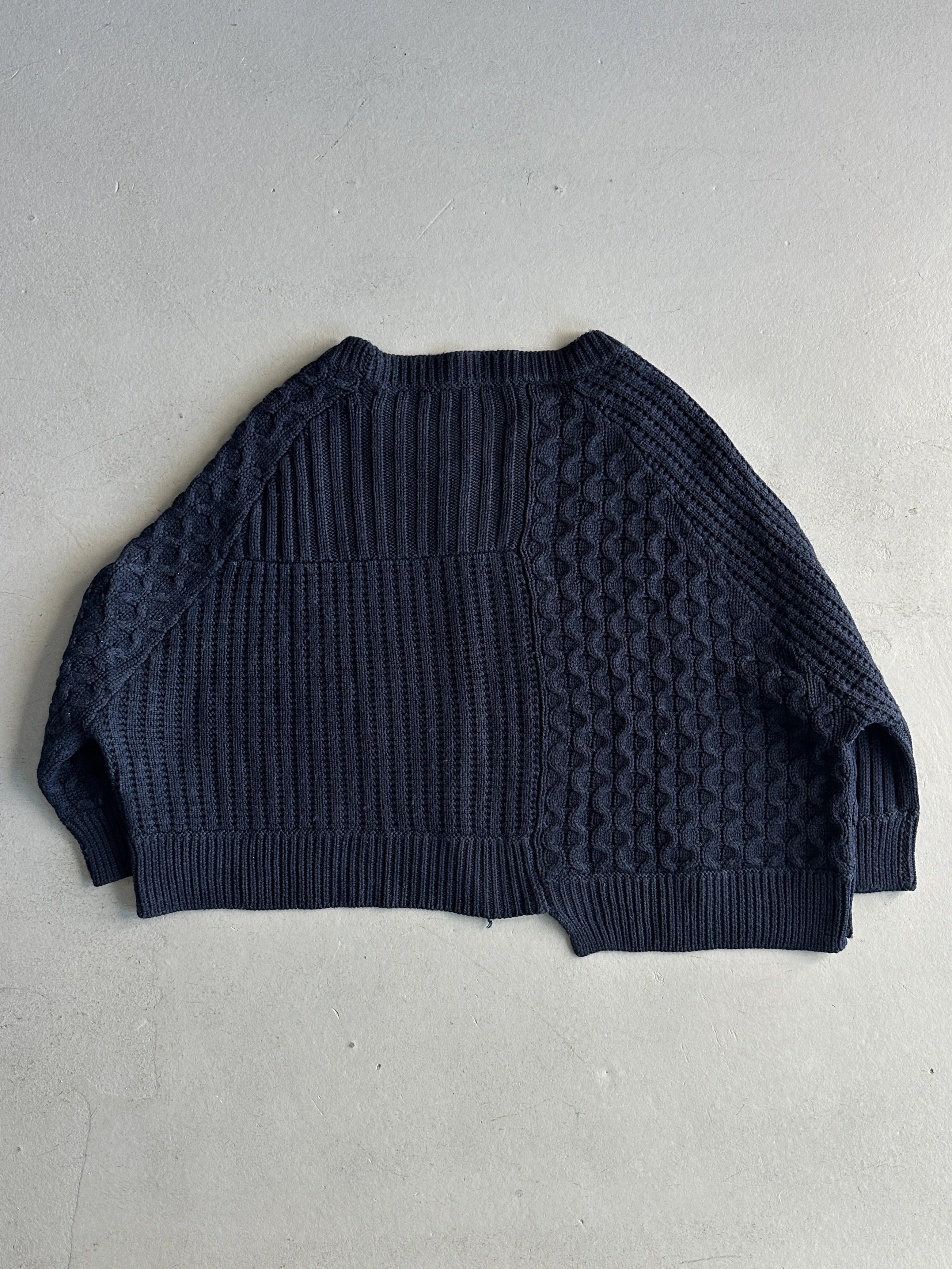 NEIL BARRETT - 2000s BOXY FIT DECONSTRUCTED CHUNKY KNIT JUMPER
