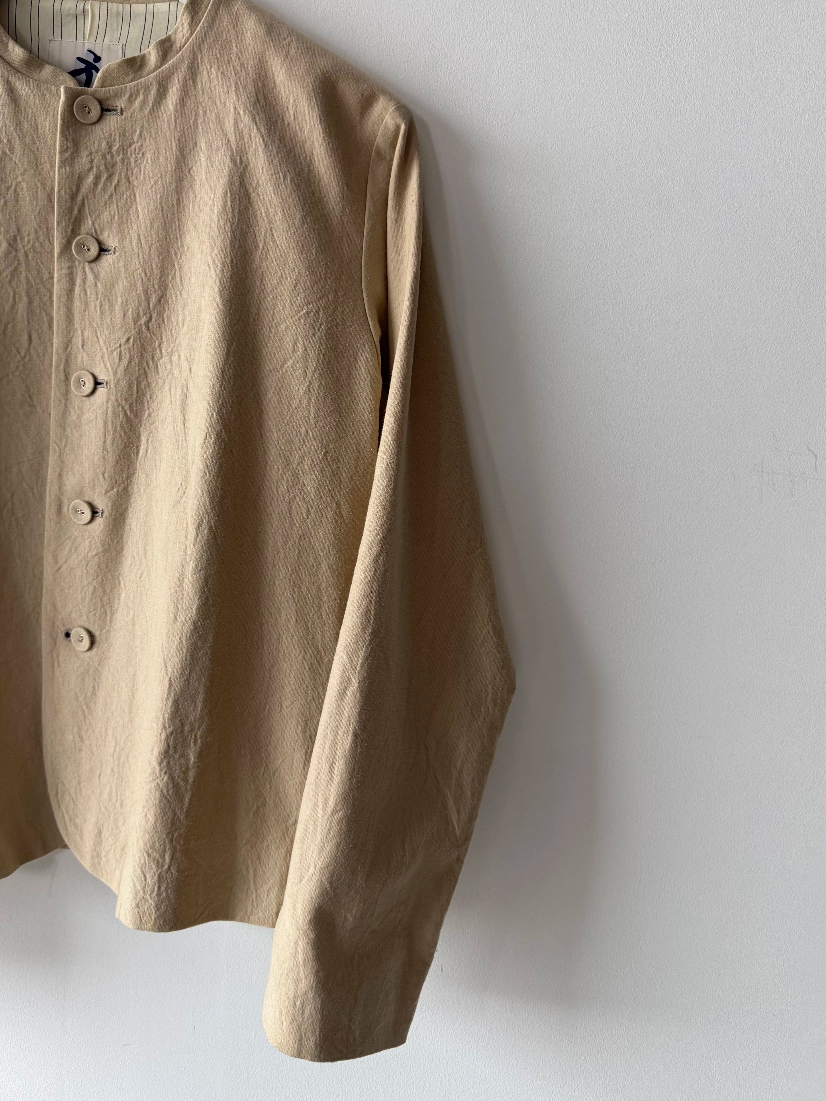 ISSEY MIYAKE HAI - 1980s COLLARLESS BLAZER