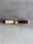 ANDREW MACKENZIE - 2000s STAR BUCKLE LOGO LEATHER BELT