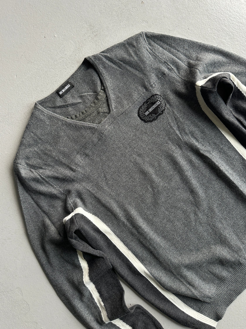 DIRK BIKKEMBERGS - 1990s LAYERED V NECK KNIT JUMPER