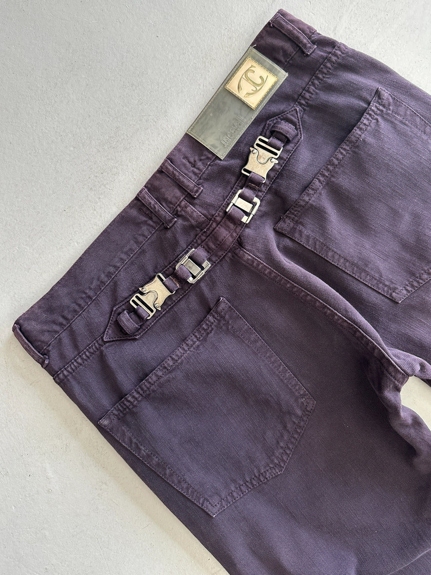 JUST CAVALLI - 2000s BACK BUCKLE JEANS TROUSERS