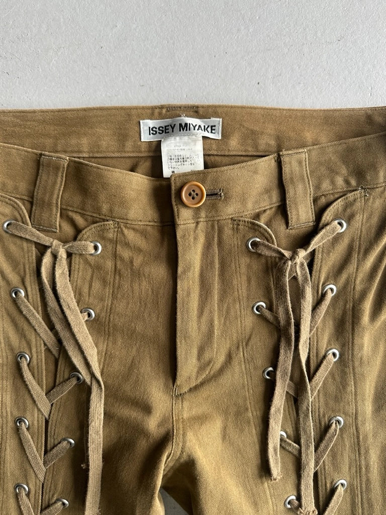 ISSEY MIYAKE - S/S 2004 LACED FRONT TROUSERS