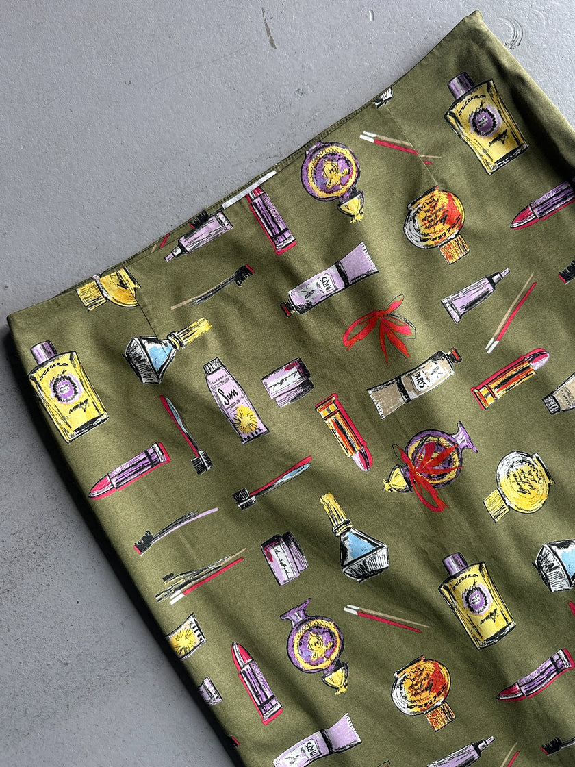ICEBERG - 1990s COSMETICS PRINT SKIRT