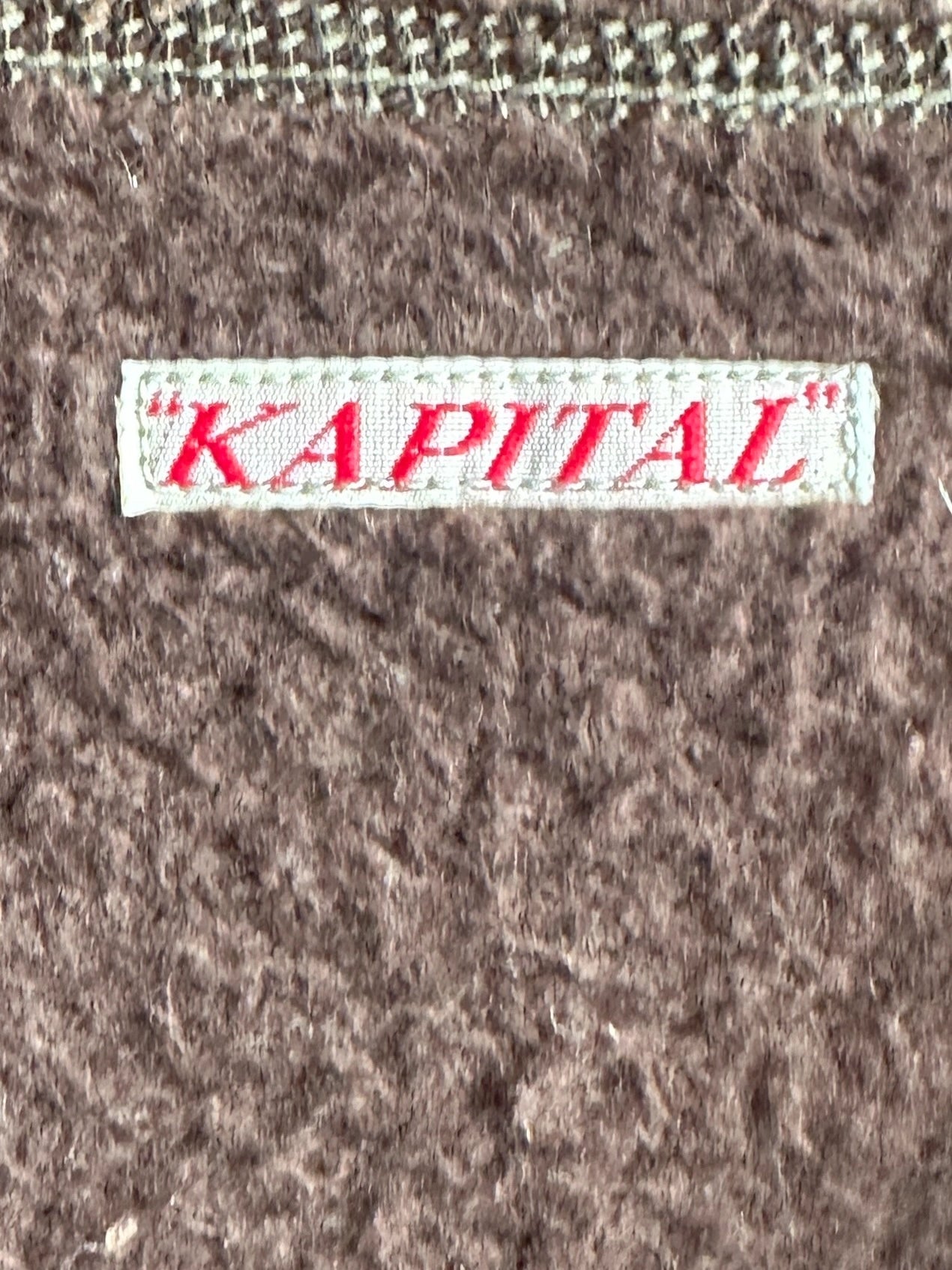 KAPITAL - 1990s OPEN FRONT CARDIGAN WITH RAW EDGES