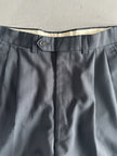1990s PINSTRIPED FRONT PLEATS TAILORED TROUSERS