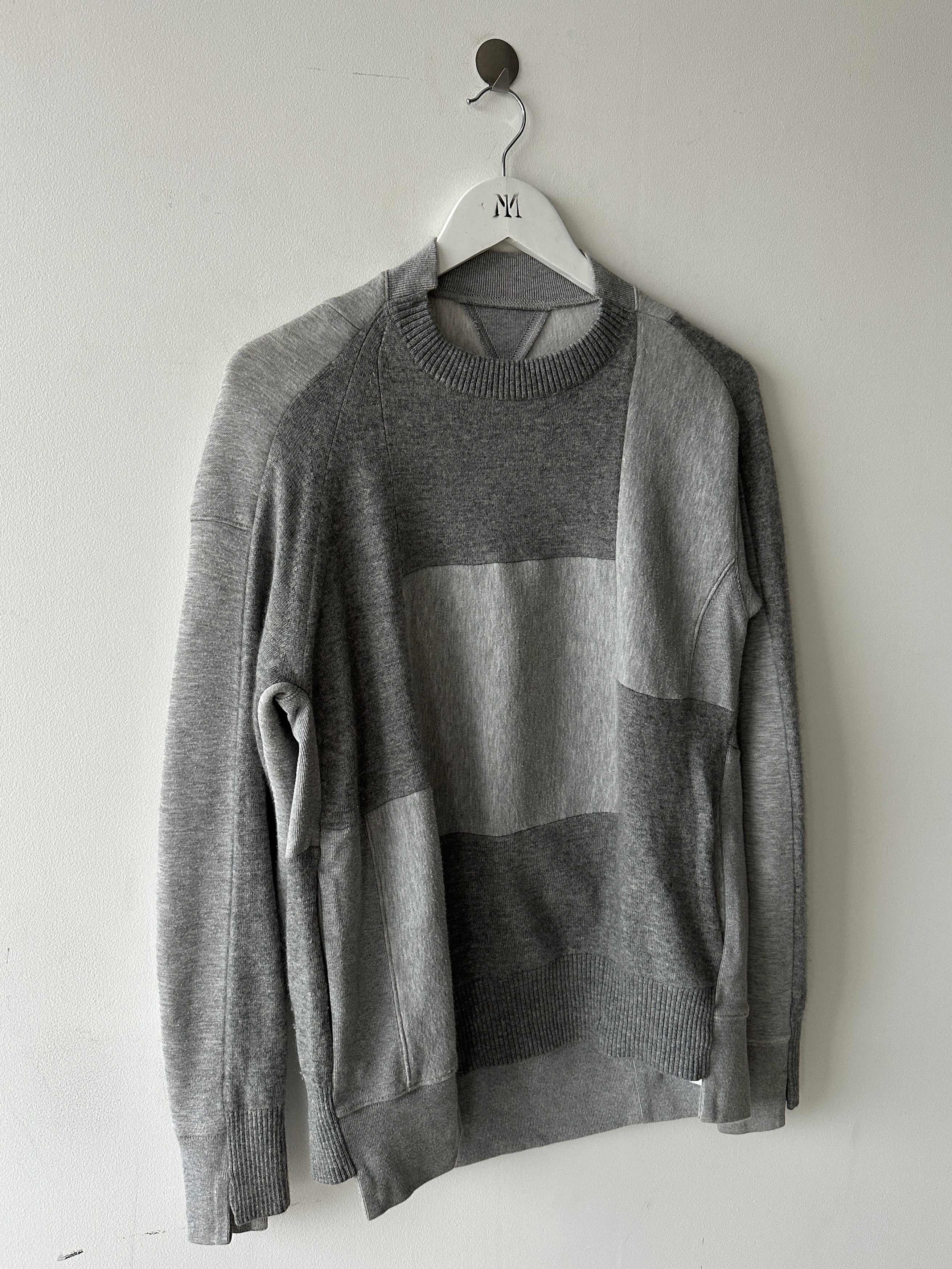 SACAI - F/W 2016 DECONSTRUCTED CREWNECK LONG SLEEVE TOP