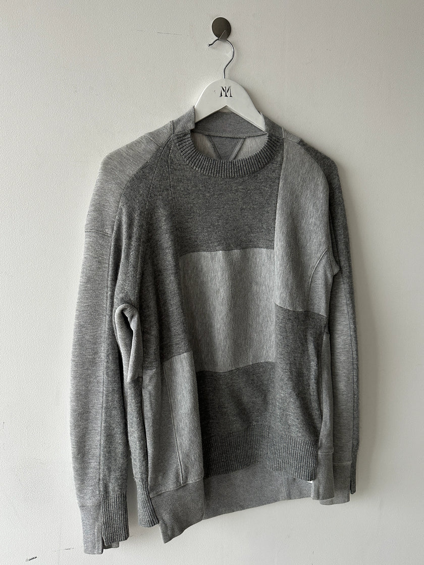 SACAI - F/W 2016 DECONSTRUCTED CREWNECK LONG SLEEVE TOP