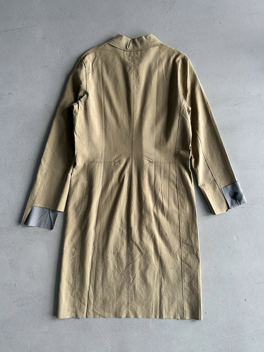 DIESEL - 1990s DECONSTRUCTED COAT WITH RAW EDGES