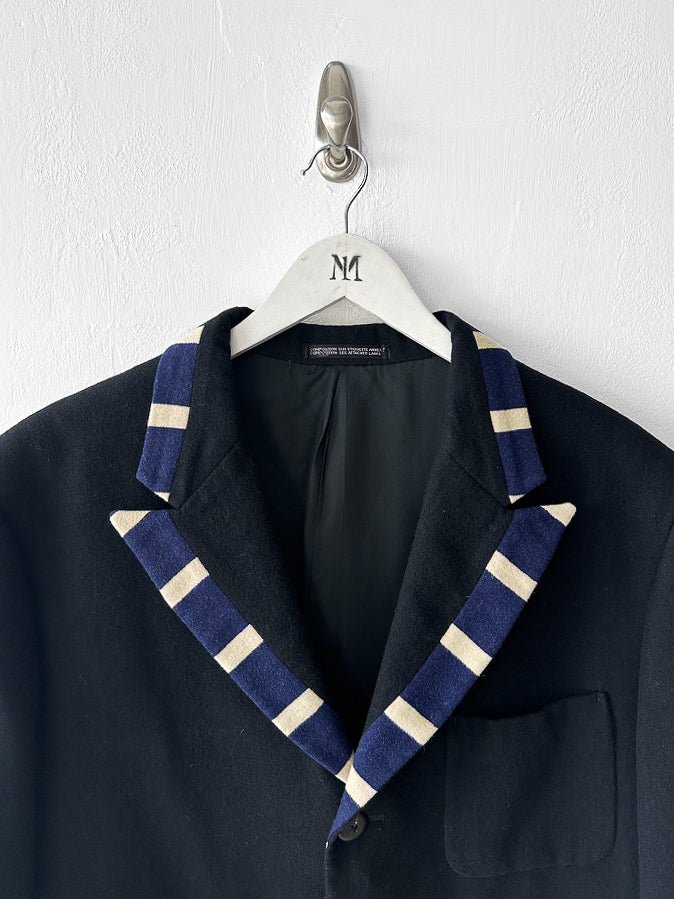 YOHJI YAMAMOTO - A/W 1989 OVERSIZED BLAZER WITH STRIPED LAPELS