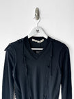 COMME DES GARÇONS -  S/S 2005 V NECK LONG SLEEVE KNIT TOP WITH LACING DETAILS