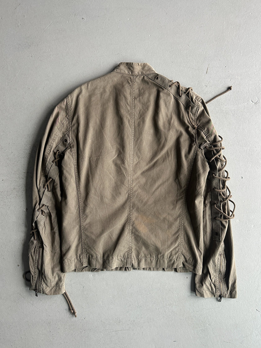 MOSCHINO JEANS MAN - 2000s LACED BIKER JACKET