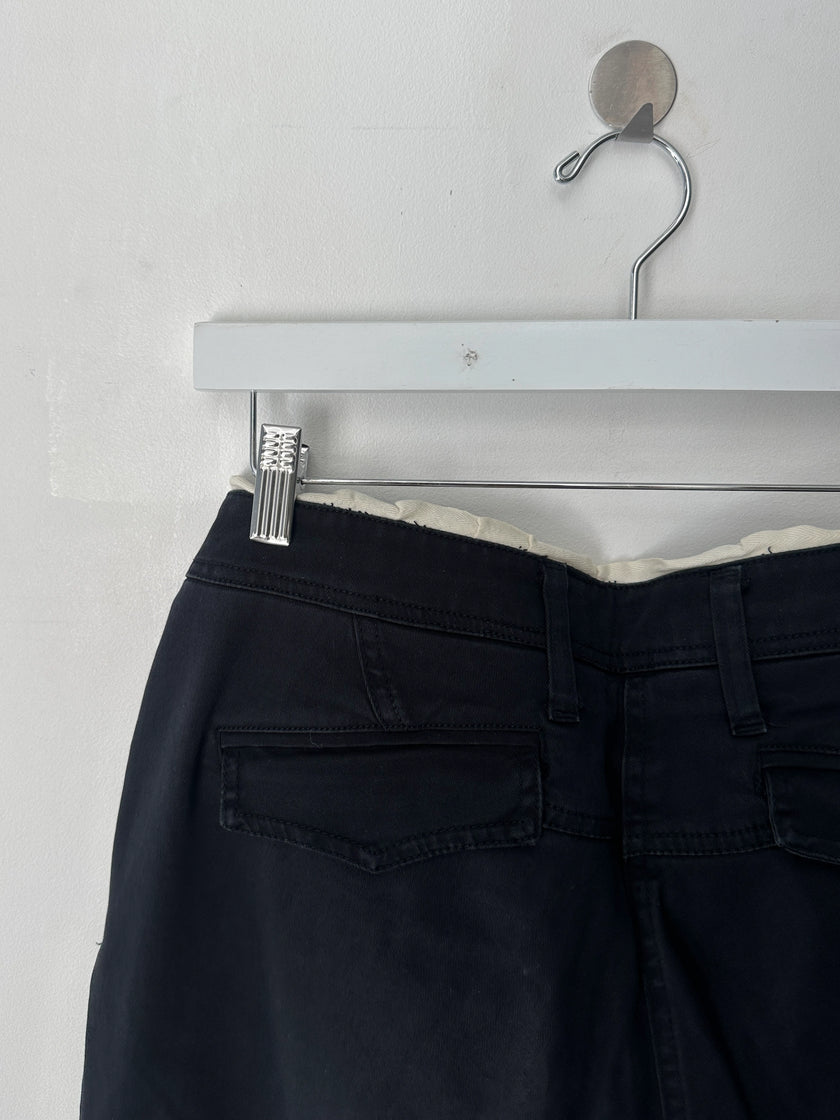 ANDREW MACKENZIE - early 2000s LOW RISE TROUSERS WITH CONTRASTING TRIM DETAILS
