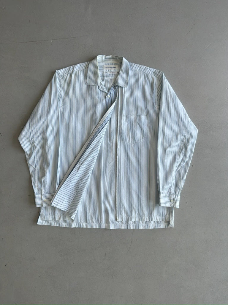 COMME DES GARÇONS - F/W 2009 OVERSIZED STRIPED SHIRT WITH ZIP CONTRASTING PANEL