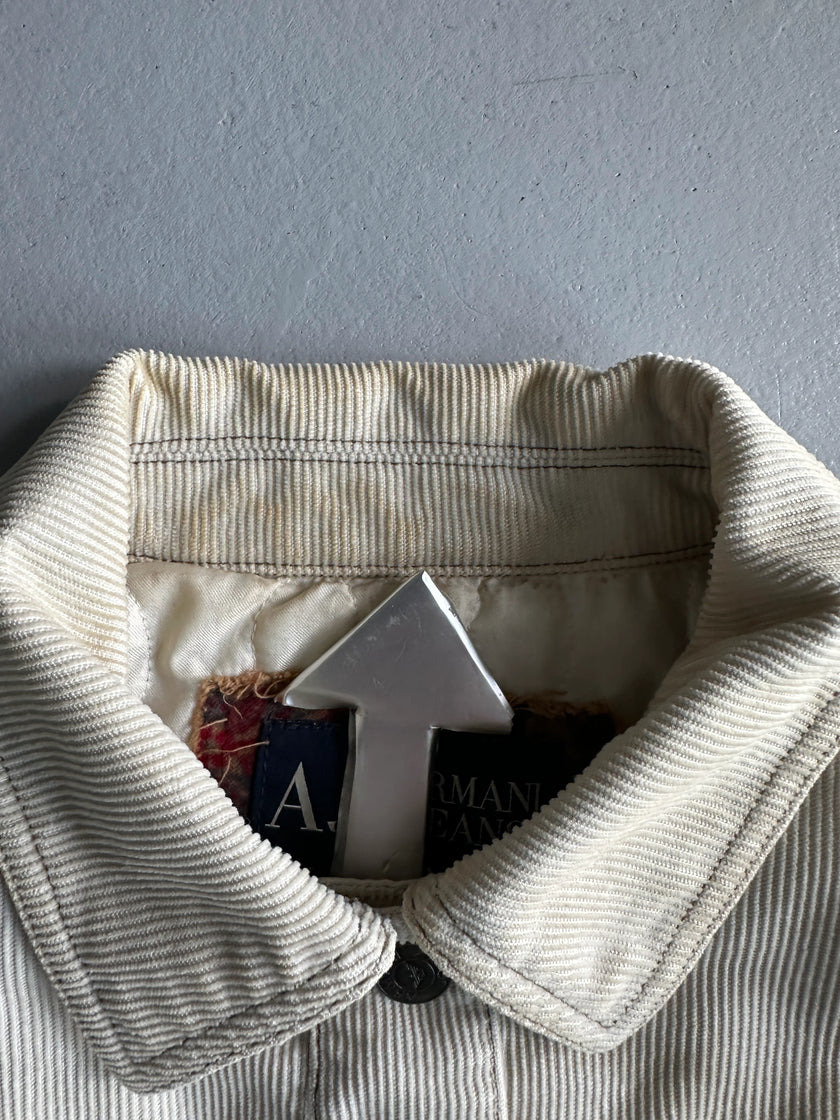ARMANI JEANS - 1990s CORDUROY FITTED WAIST JACKET