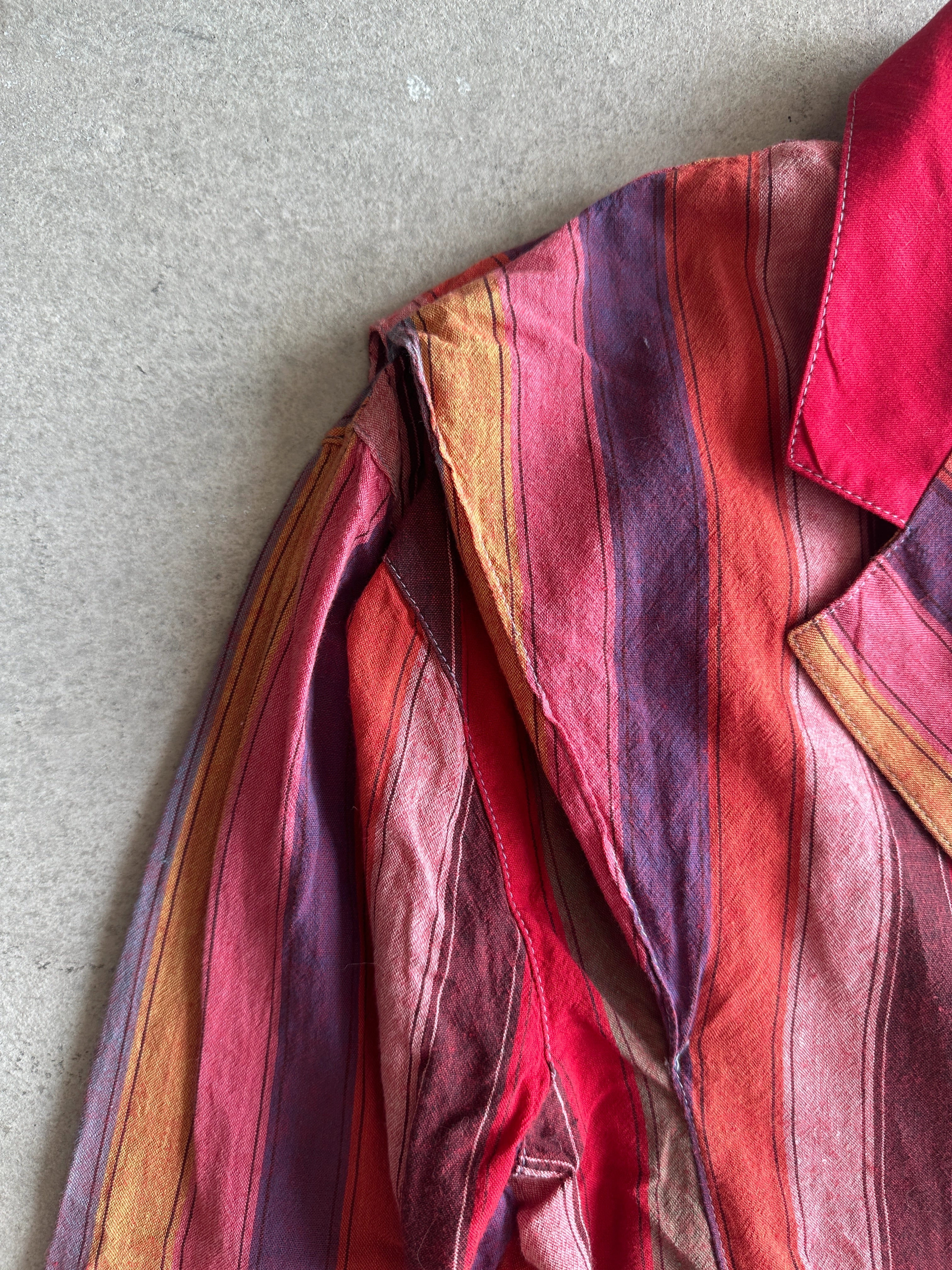 MICHIKO KOSHINO- 1980s STRIPED LINEN BLAZER