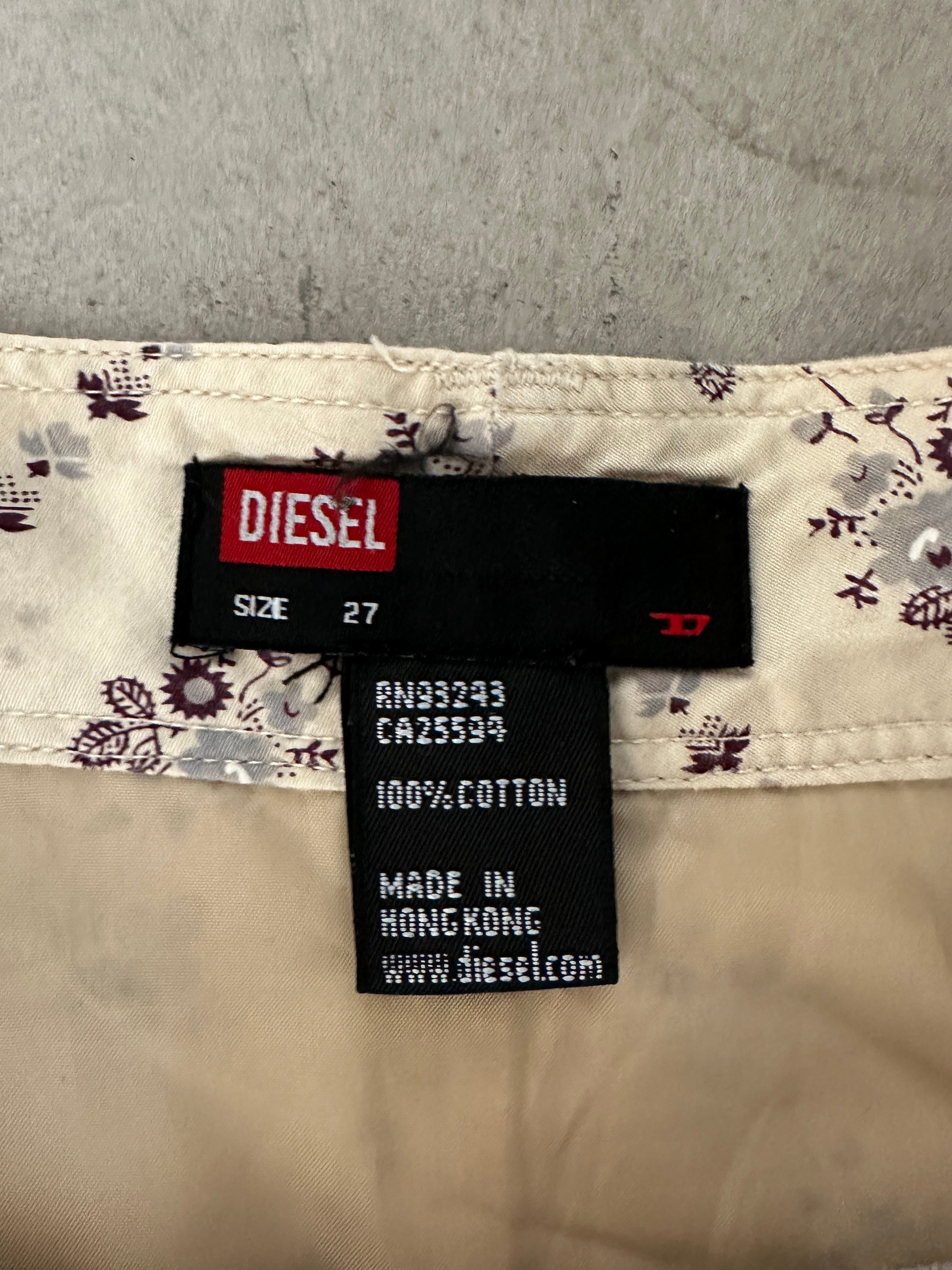 DIESEL- FLORAL PRINT FLAP SKIRT