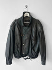 LES MILLÉSIMES DE MARITHÉ & FRANÇOIS GIRBAUD - early 1990s LEATHER BOMBER JACKET