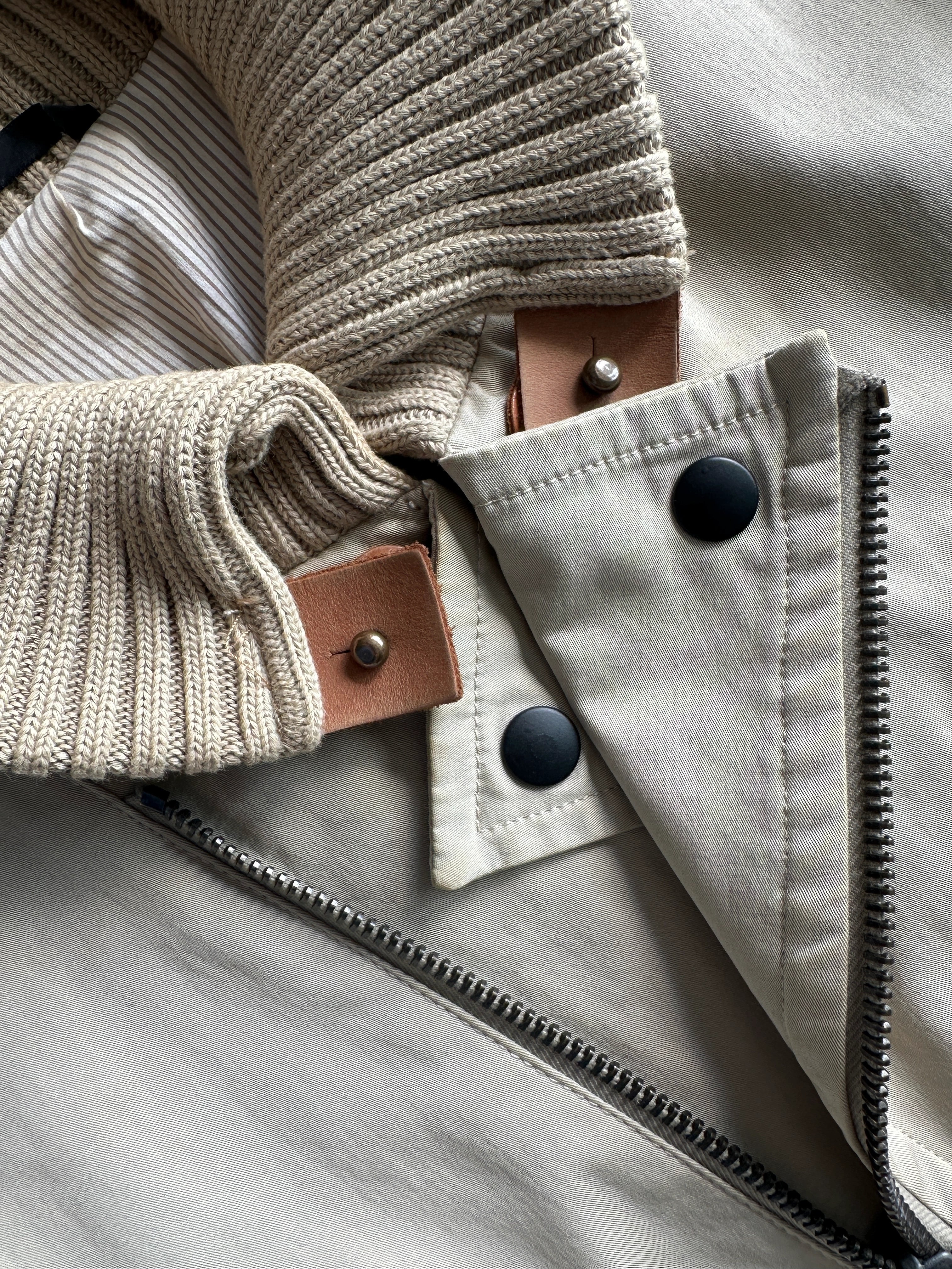 DANIELE ALESSANDRINI - 1990s BOMBER JACKET WITH RIBBED KNIT COLLAR