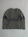 ARMANI JEANS - 1990s CHUNKY KNIT JUMPER WITH LOGO EMBROIDERED FRONT