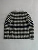 ARMANI JEANS - 1990s CHUNKY KNIT JUMPER WITH LOGO EMBROIDERED FRONT