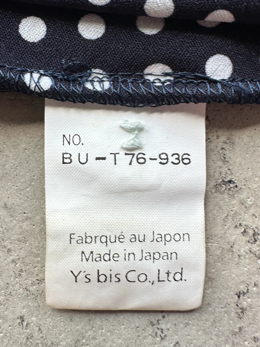 YOHJI YAMAMOTO Y's bis -  S/S 1996 POLKA DOTS FLARED MIDI SKIRT