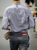 JUNYA WATANABE COMME DES GARÇONS - S/S 2010 GINGHAM CHECKS SHIRT WITH CURVED SLEEVE
