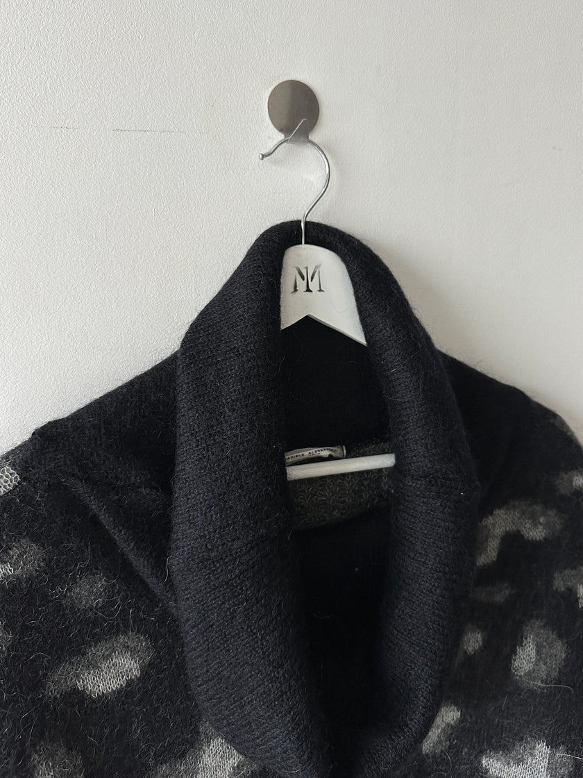DANIELE ALESSANDRINI - 2000s FUZZY KNIT LONG VEST TOP