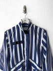 SACAI - F/W 2017 STRIPED JACKET WITH ASYMMETRICAL LAYERED HEM