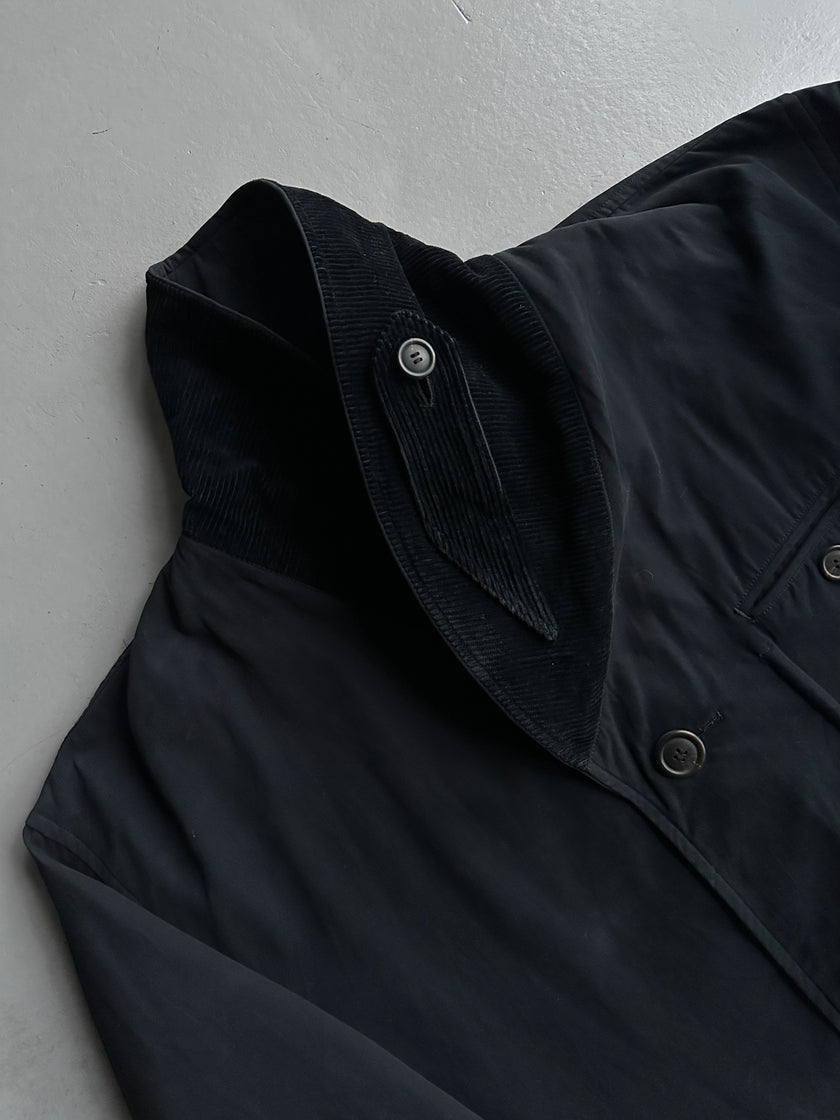 ISSEY MIYAKE - 1990s MIDI JACKET WITH CORDUROY COLLAR