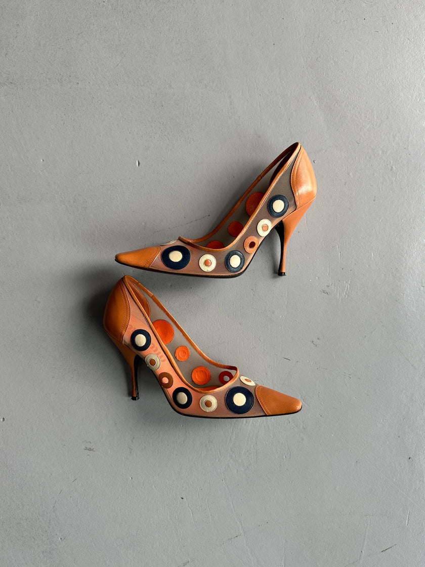 MIU MIU - 1990s WAFFLE COURT HEELS