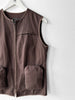 ITALIAN LABEL - late 1990s ZIPPED VEST GILET WITH ZIP OFF BACK POCKET PANEL